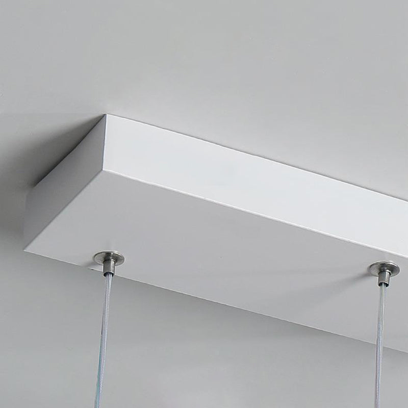 3-Light White Modernism Kitchen Island Lighting LED Metallic Ceiling Light