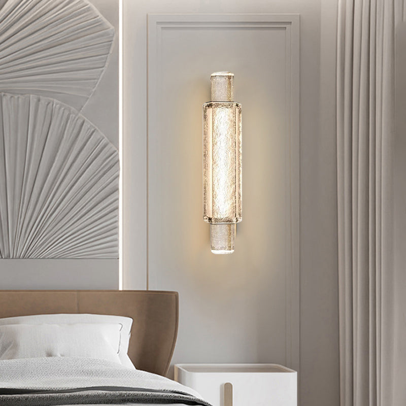 LED Wall Lamp Modern Style Wall Mount Lamp with Glass Shade for Bedroom