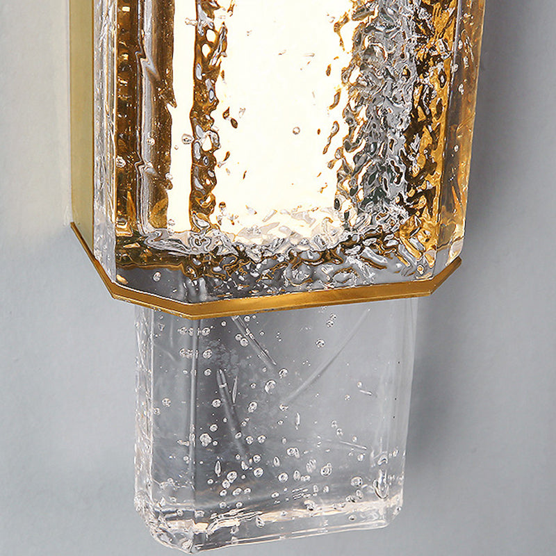 LED Wall Lamp Modern Style Wall Mount Lamp with Glass Shade for Bedroom