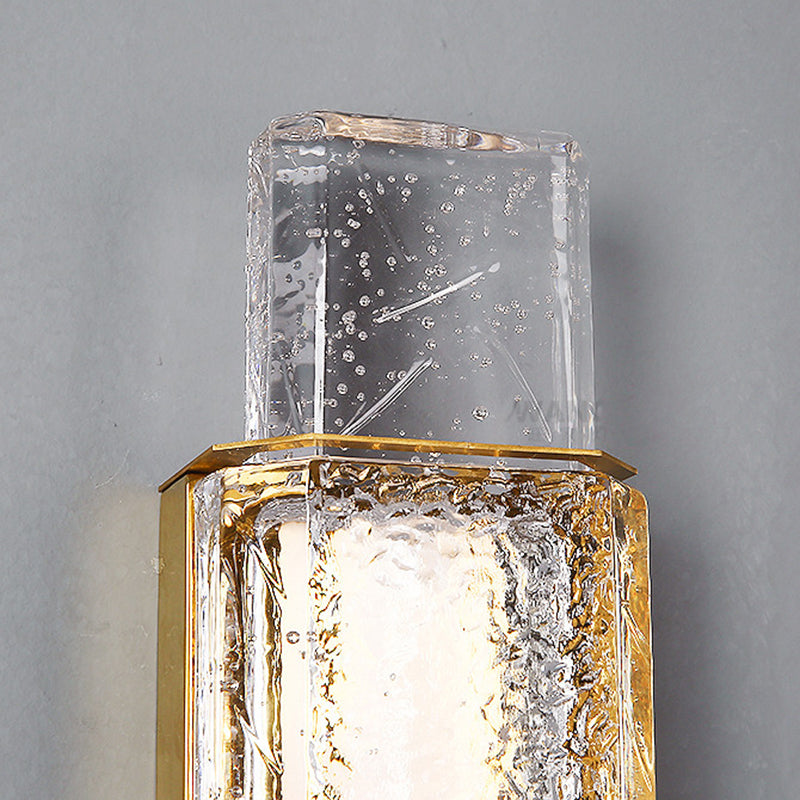 LED Wall Lamp Modern Style Wall Mount Lamp with Glass Shade for Bedroom