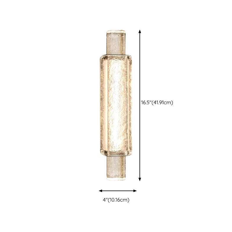 LED Wall Lamp Modern Style Wall Mount Lamp with Glass Shade for Bedroom