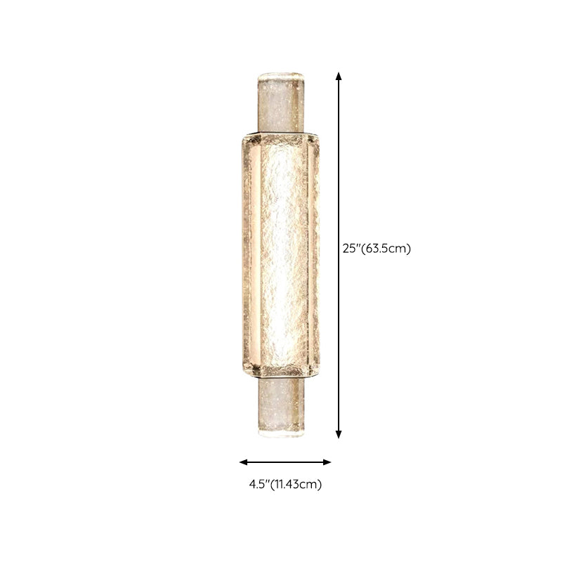 LED Wall Lamp Modern Style Wall Mount Lamp with Glass Shade for Bedroom