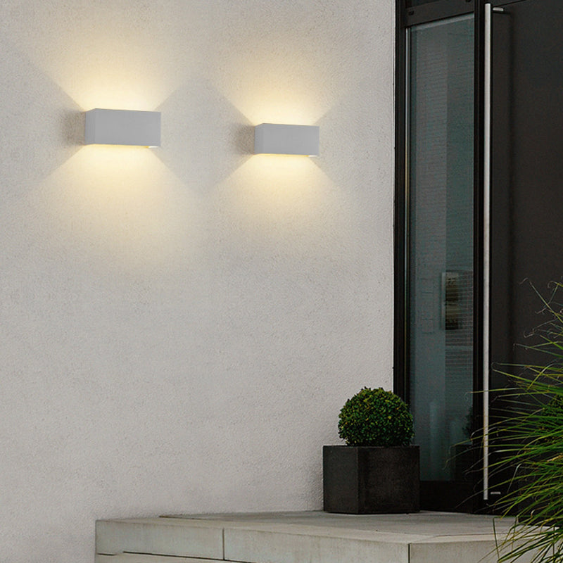Square Shape Wall Lamp Modern LED Wall Mount Lamp with Aluminum Shade for Garden