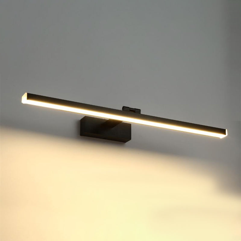 Black Mirror Front Light Modern LED Vanity Light with Plastic Shade for Bathroom