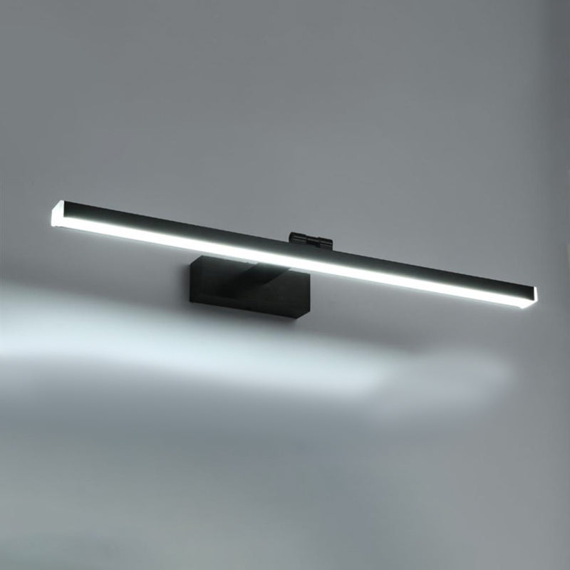 Black Mirror Front Light Modern LED Vanity Light with Plastic Shade for Bathroom