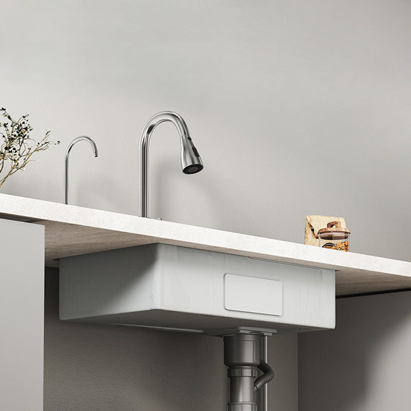 Modern Kitchen Sink Stainless Rectangular Water Purification Sink with Faucet