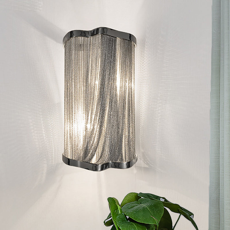 Glands en aluminium Flush Sconce Contemporain 1-Light Finish Finish Murd Murd Light