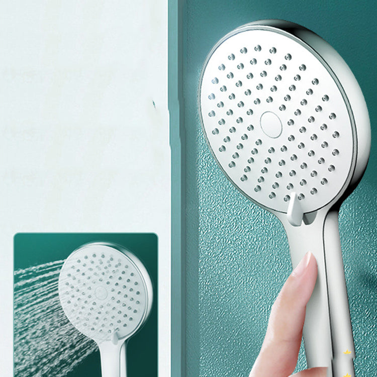 Round Self-Cleaning Hand Shower Adjustable Water Flow Wall-Mount Hand Shower