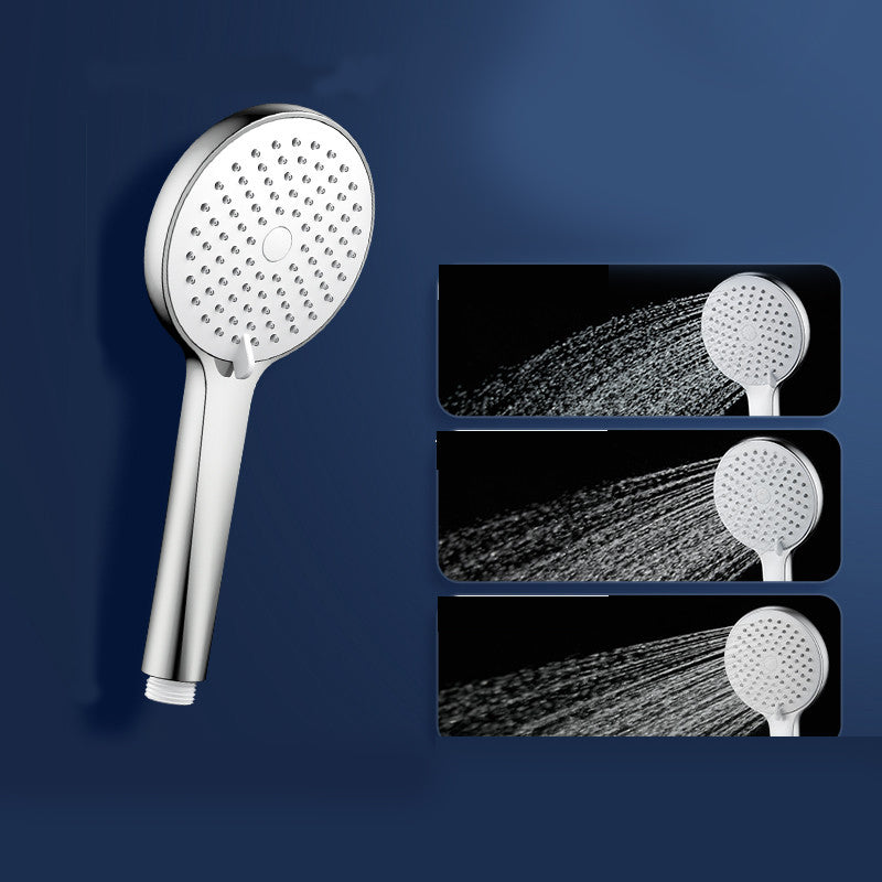 Round Self-Cleaning Hand Shower Adjustable Water Flow Wall-Mount Hand Shower