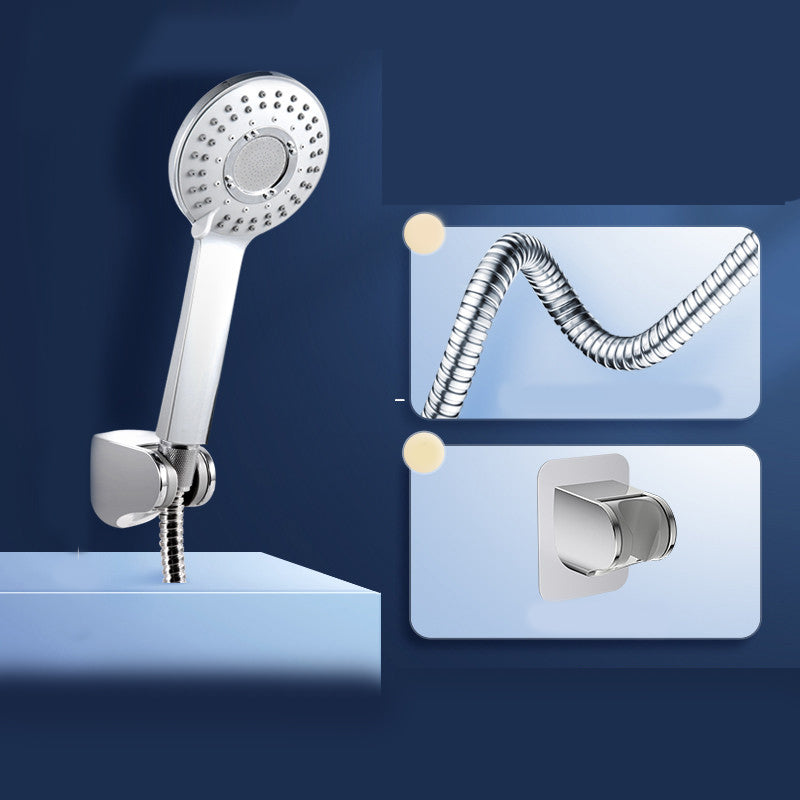 Round Self-Cleaning Hand Shower Adjustable Water Flow Wall-Mount Hand Shower