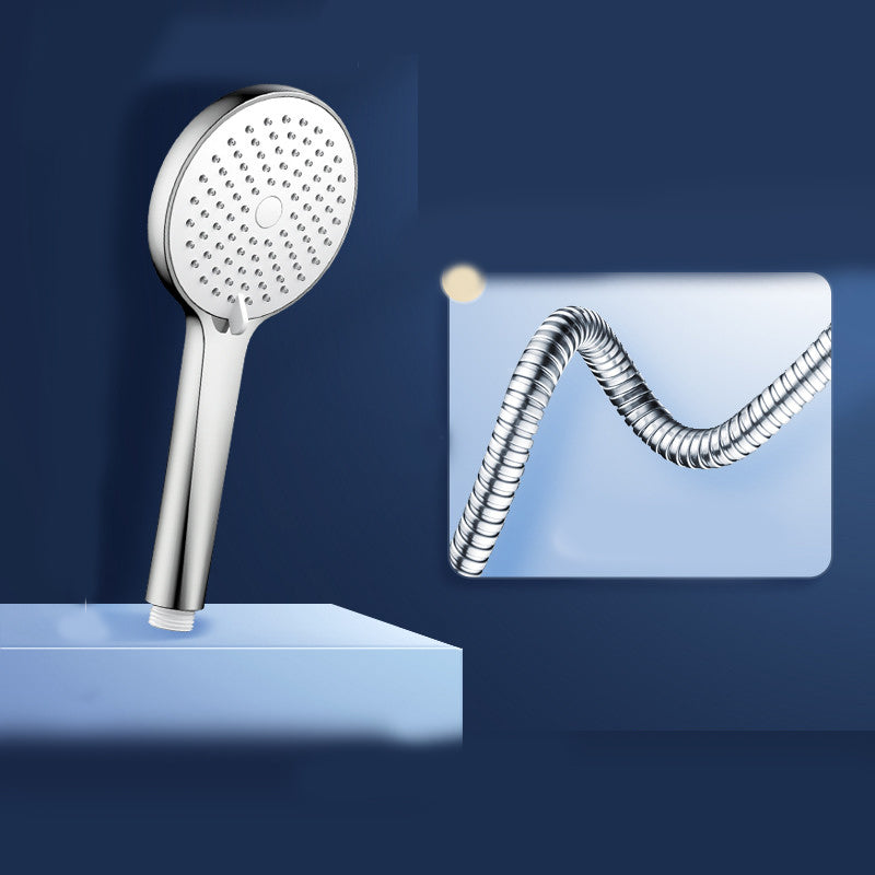 Round Self-Cleaning Hand Shower Adjustable Water Flow Wall-Mount Hand Shower