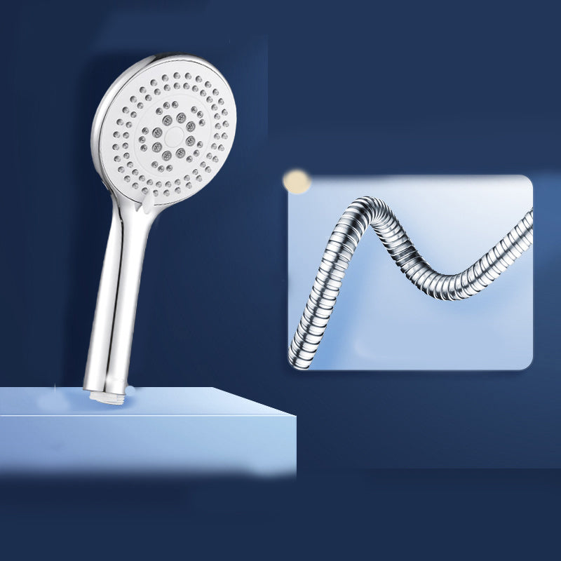 Round Self-Cleaning Hand Shower Adjustable Water Flow Wall-Mount Hand Shower