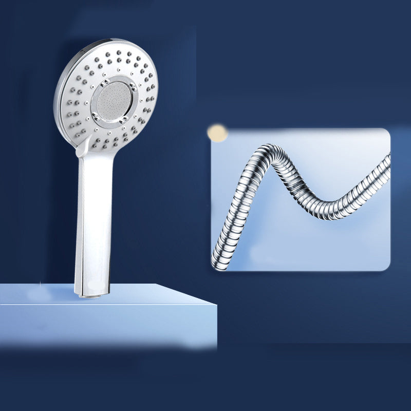 Round Self-Cleaning Hand Shower Adjustable Water Flow Wall-Mount Hand Shower