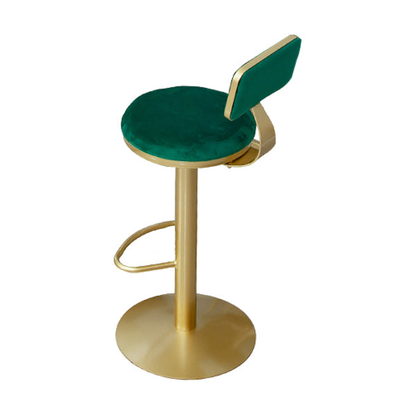 Armless Bar Stools Adjustable Height Swivel Dining Stools with Metal Base