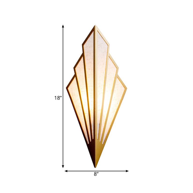 Ventilador plegable Lámpara de pared de metal Modernista Modernista de 1 luces Finabro de oro Flush Splush Splush Splush