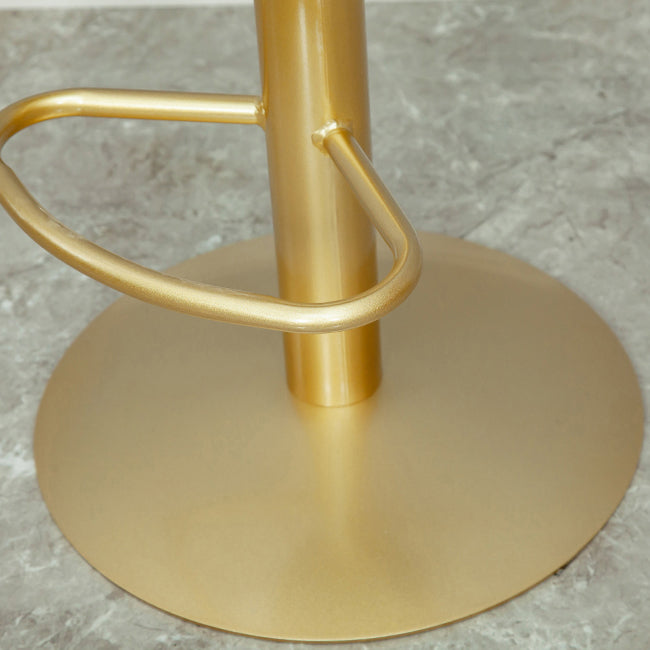 Armless Bar Stools Adjustable Height Swivel Dining Stools with Metal Base