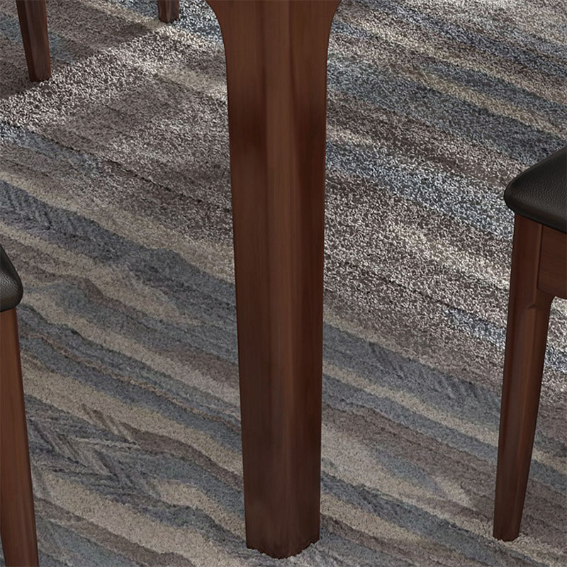 Contemporary Kitchen Dinner Table Rectangle Stone 4 Legs Dining Table