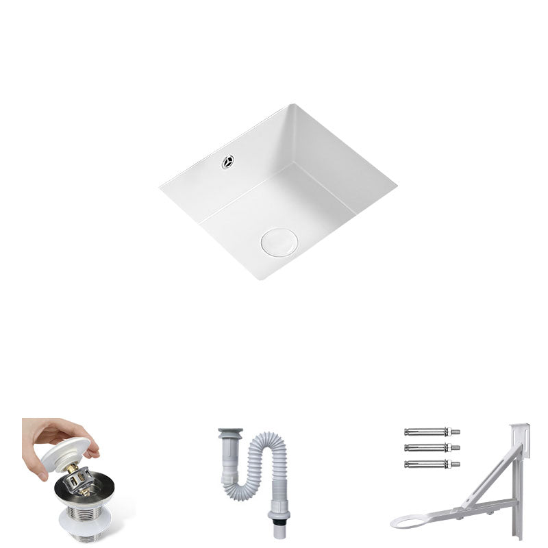 Modern Undermount Bathroom Sink Porcelain with Faucet Wash Stand