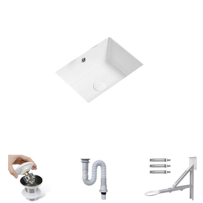 Modern Undermount Bathroom Sink Porcelain with Faucet Wash Stand