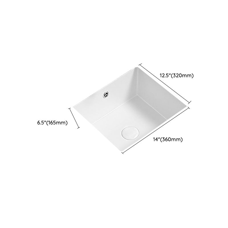 Modern Undermount Bathroom Sink Porcelain with Faucet Wash Stand