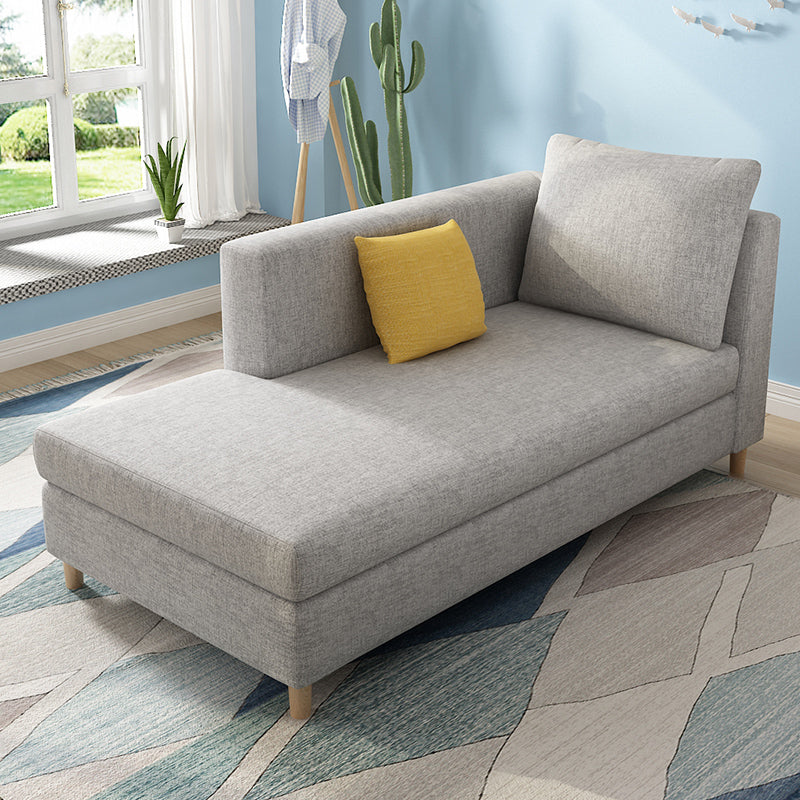 Solid Color Chaise Lounge Chair Square Arm Chaise for Bedroom
