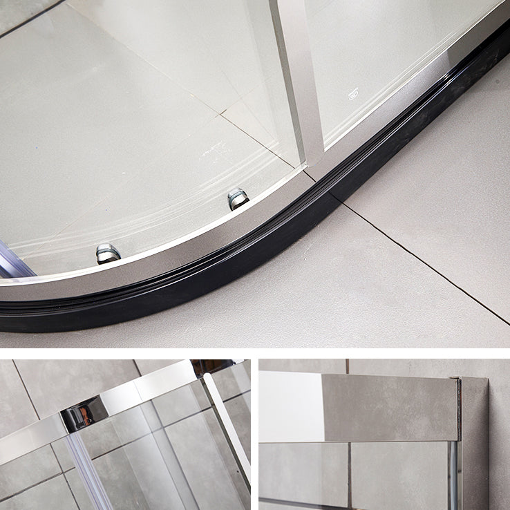 Transparent Shower Bath Door Double Sliding Tempered Shower Doors