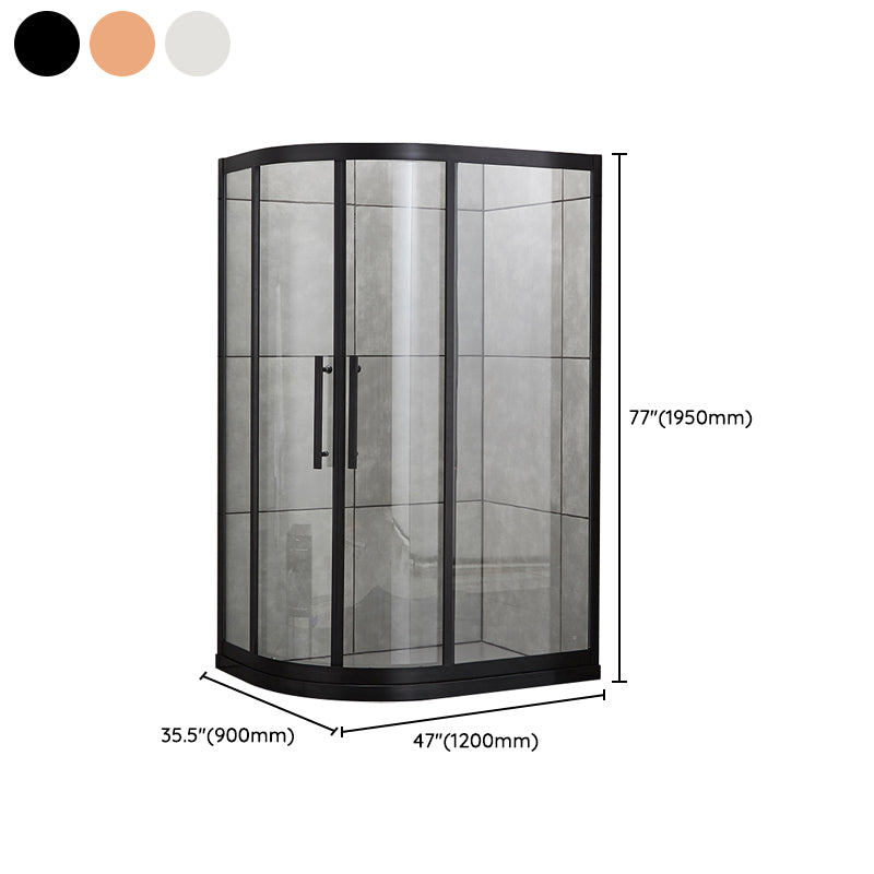 Transparent Shower Bath Door Double Sliding Tempered Shower Doors