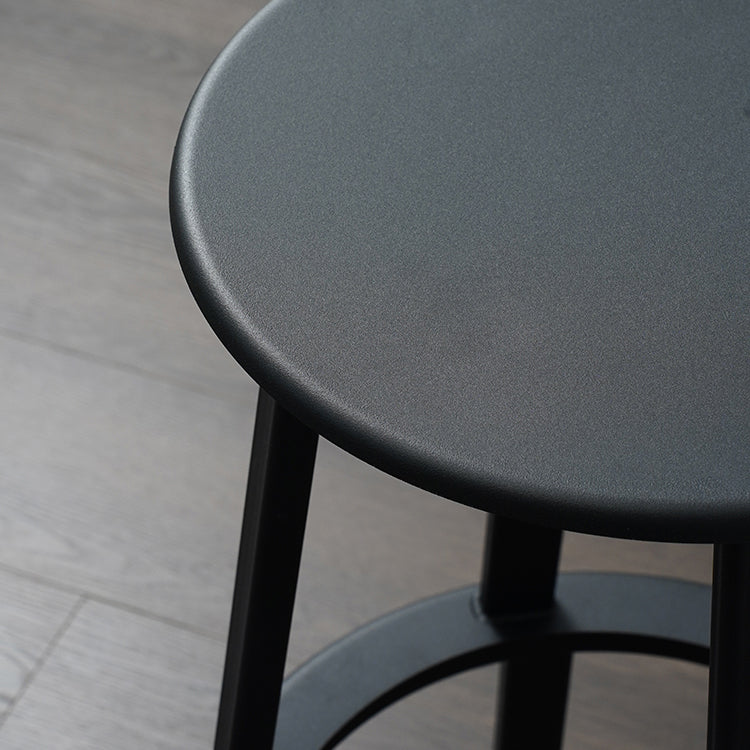 Modern Rotatable Backless Counter Stool Iron Cafe Bar Stool with Pedal