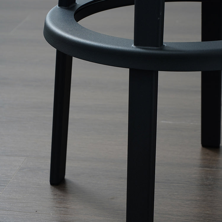 Modern Rotatable Backless Counter Stool Iron Cafe Bar Stool with Pedal