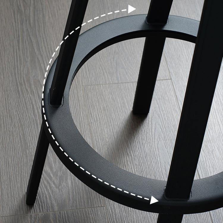 Modern Rotatable Backless Counter Stool Iron Cafe Bar Stool with Pedal