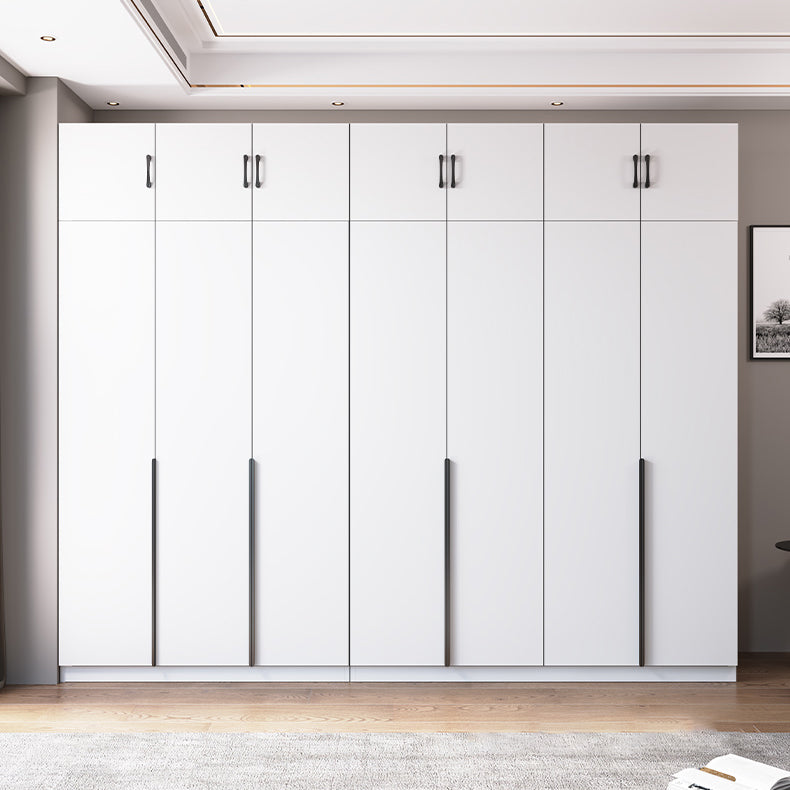 Engineered Wood Wardrobe Cabinet Modern Style Soft Close Doors Wardrobe Closet
