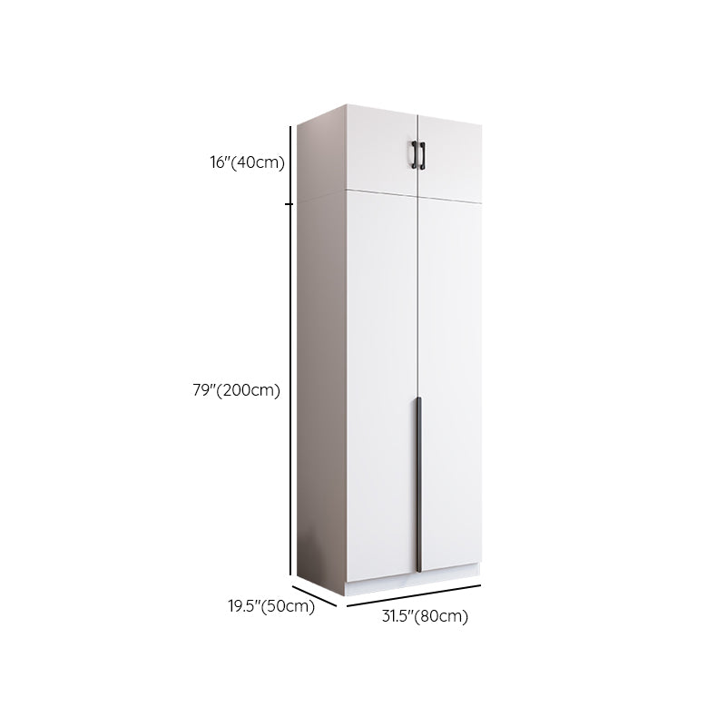 Engineered Wood Wardrobe Cabinet Modern Style Soft Close Doors Wardrobe Closet