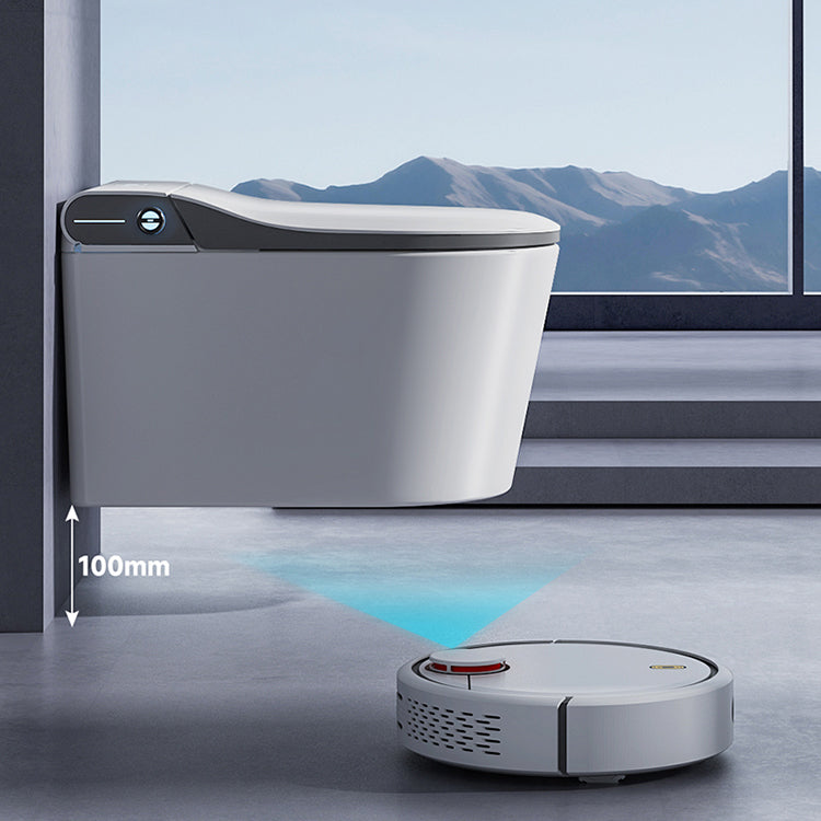 Elongated Wall Mounted Bidet Temperature Control Wall Hung Toilet Set