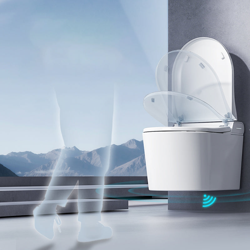 Elongated Wall Mounted Bidet Temperature Control Wall Hung Toilet Set