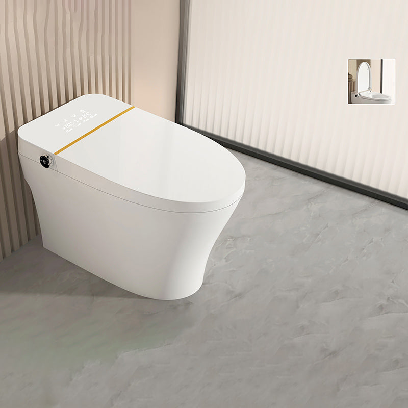 Minimalistic White Temperature Control Bidet Elongated Toilet Seat Bidet with Heated Seat