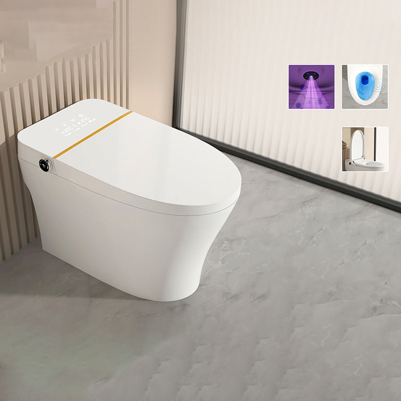 Minimalistic White Temperature Control Bidet Elongated Toilet Seat Bidet with Heated Seat