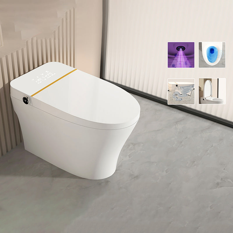 Minimalistic White Temperature Control Bidet Elongated Toilet Seat Bidet with Heated Seat