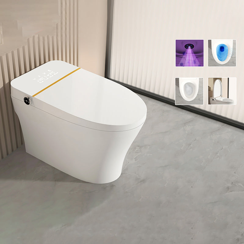 Minimalistic White Temperature Control Bidet Elongated Toilet Seat Bidet with Heated Seat