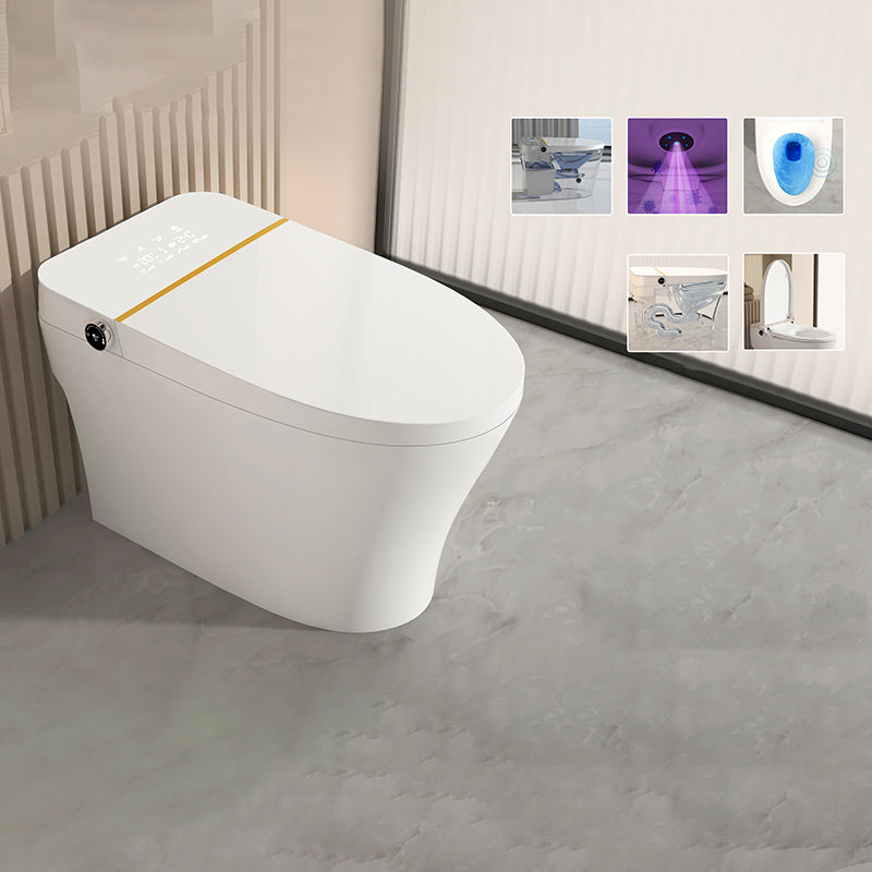 Minimalistic White Temperature Control Bidet Elongated Toilet Seat Bidet with Heated Seat