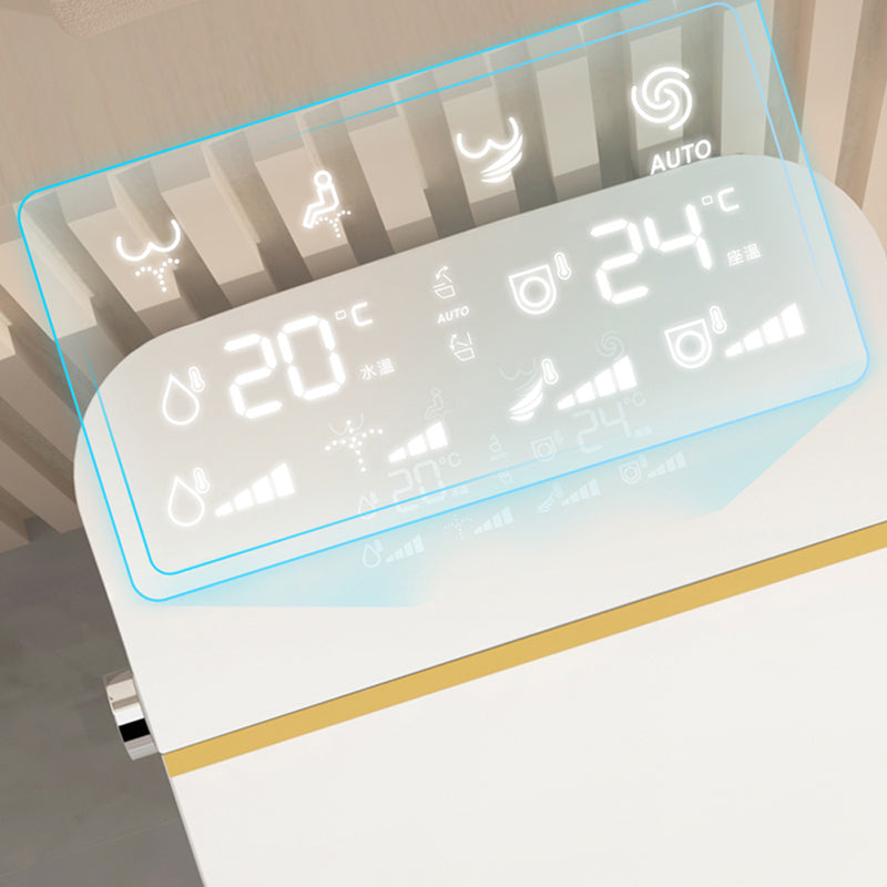 Minimalistic White Temperature Control Bidet Elongated Toilet Seat Bidet with Heated Seat