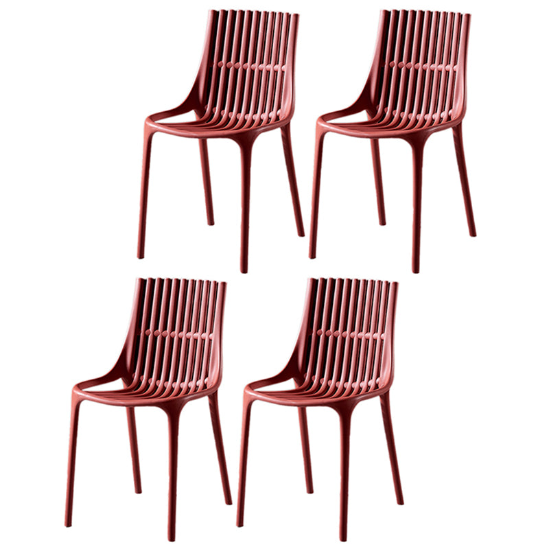 Modern Indoor-Outdoor Chair Plastic Stacking Outdoors Dining Chairs