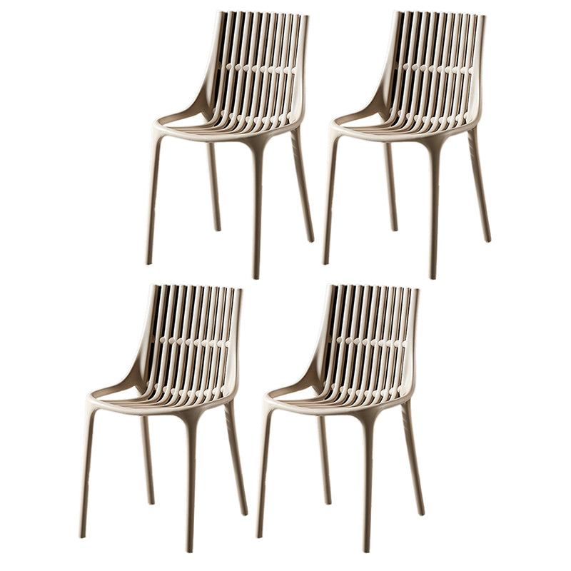 Modern Indoor-Outdoor Chair Plastic Stacking Outdoors Dining Chairs