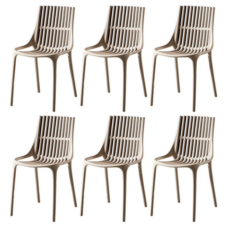 Modern Indoor-Outdoor Chair Plastic Stacking Outdoors Dining Chairs