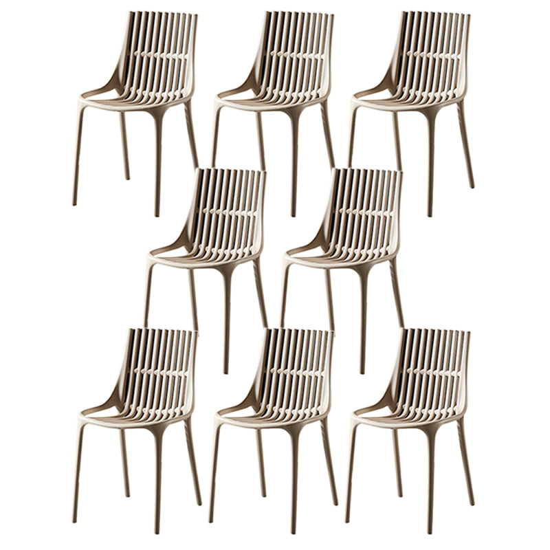 Modern Indoor-Outdoor Chair Plastic Stacking Outdoors Dining Chairs