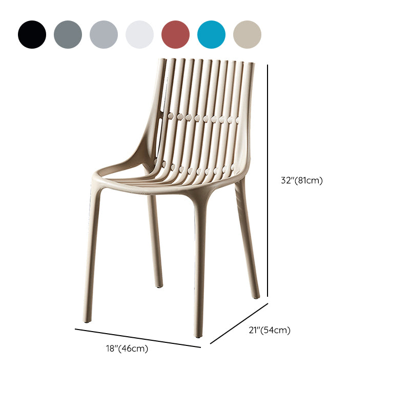 Modern Indoor-Outdoor Chair Plastic Stacking Outdoors Dining Chairs