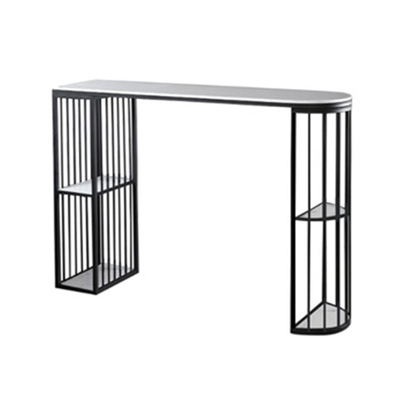 Glam Style Bar Bistro Set 1/3 Pieces Stone Bar-Height Bar table with Upholstered Stools