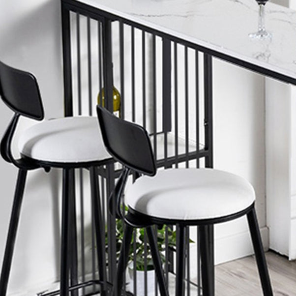 Glam Style Bar Bistro Set 1/3 Pieces Stone Bar-Height Bar table with Upholstered Stools