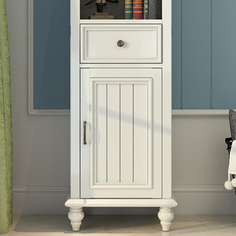 Solid Wood 1 - Drawer Storage Cabinet, 1-Door Lacquered Accent Cabinet