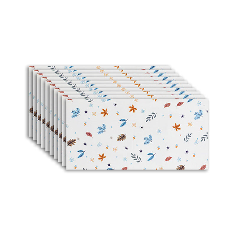 Rectangular Fire Resistant Tile PVC Singular Peel & Stick Tile for Backsplash Wall