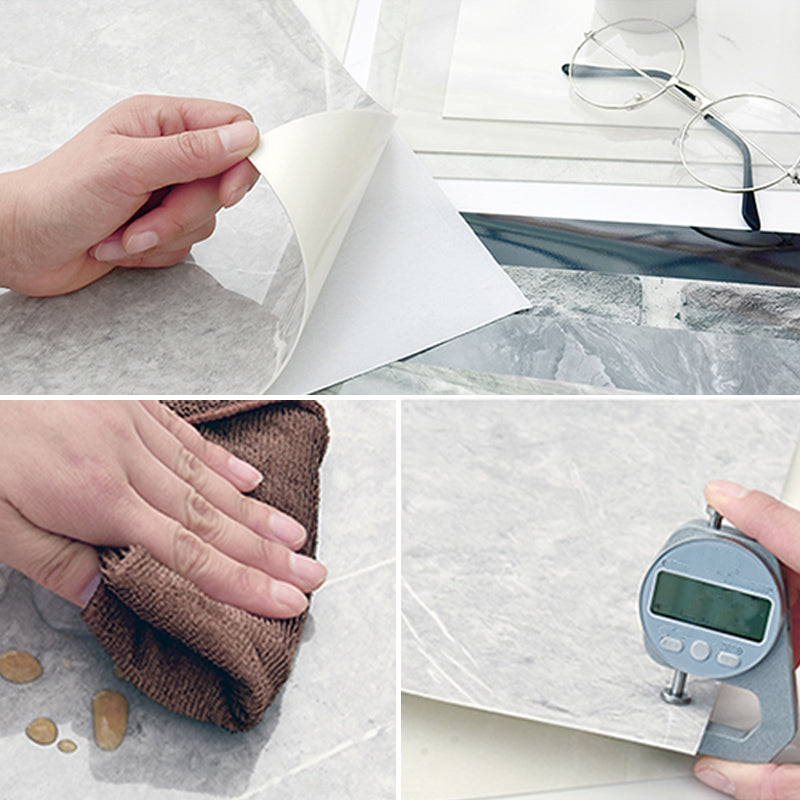 Rectangular Fire Resistant Tile PVC Singular Peel & Stick Tile for Backsplash Wall